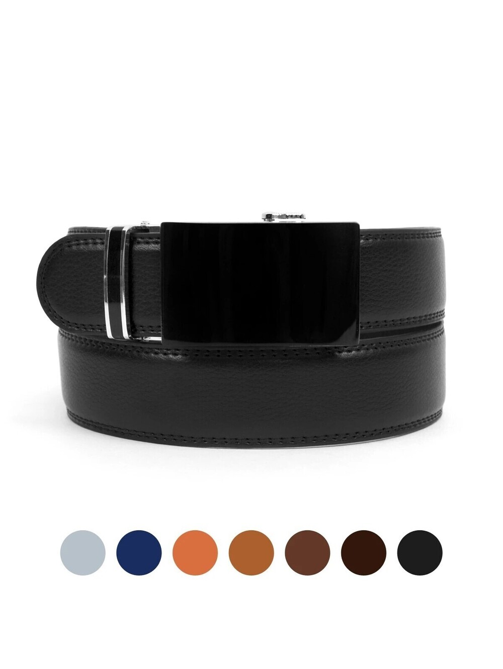 Sliding Buckle 46" Men's D. Brown Genuine Leather Strap Ratchet Belt MGLBB47-DBR